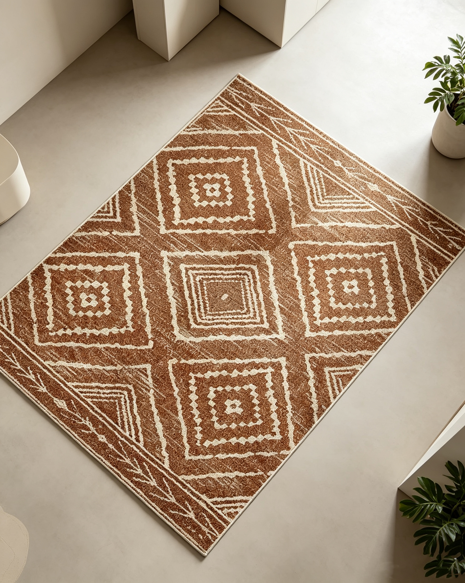 Vintage Tribal & Western Style Washable Area Rug